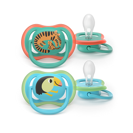 AVENT SCF087/11 TOLAŽILNA DUDA - SILIKON ULTRA AIR MOTIV 6-18M, M, 2/1