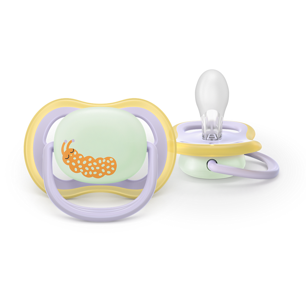 AVENT SCF376/25 TOLAŽILNA DUDA - SILIKON ULTRA AIR NOČNA 0-6M, Ž, 2/1