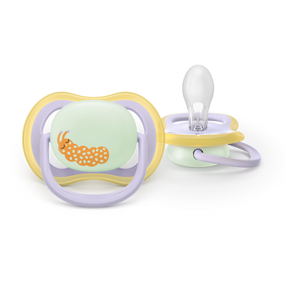 AVENT SCF376/25 TOLAŽILNA DUDA - SILIKON ULTRA AIR NOČNA 0-6M, Ž, 2/1