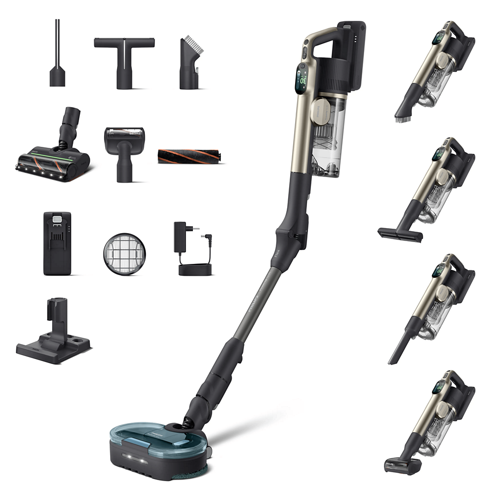 Philips Bežični štapni usisavač PowerUp IQ 80 XC8384/10 Aqua+ Complete